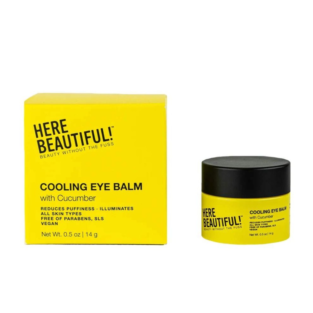 Here Beautiful! Cooling Eye Balm with Cucumber 0.5 oz Vegan Skincare New